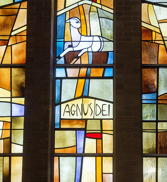 Stained Glass in Mater Dei Chapel