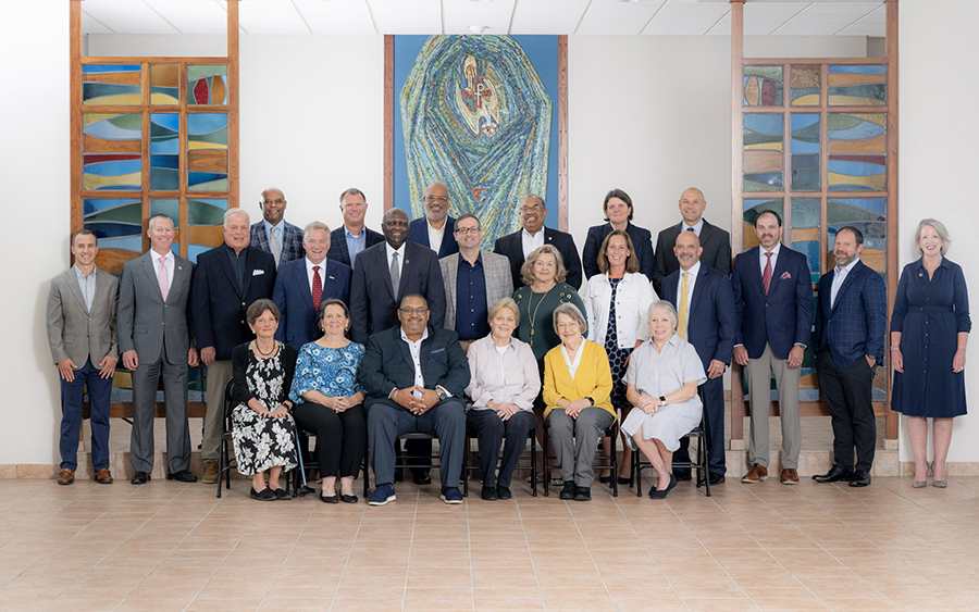 board of trustees smiling in group