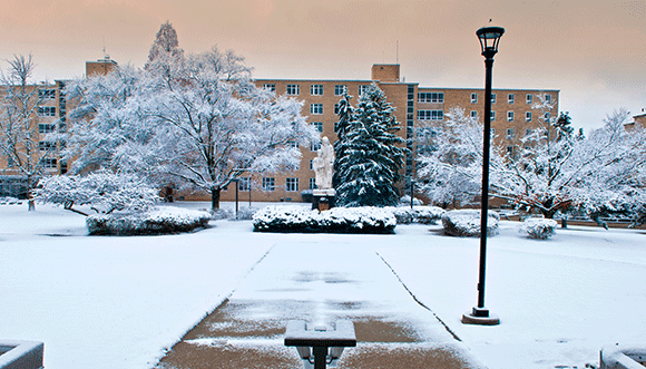 Snow in the Quad