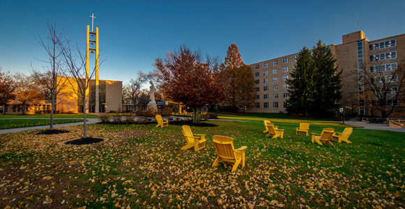 Mount St. Joseph University quad in the falltime